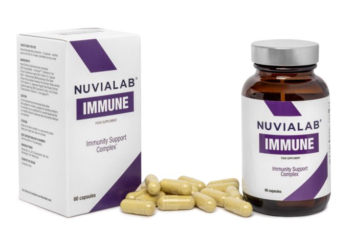 Boost your immune system with NuviaLab Immune's natural blend of 7 key ingredients for better health and mood support.