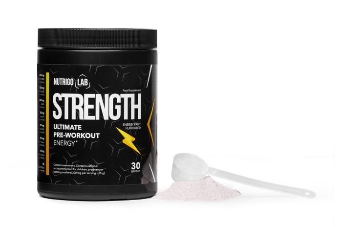 Boost your workouts with Nutrigo Lab Strength: the ultimate pre-workout for bodybuilders, fighters, and runners. Feel the power!