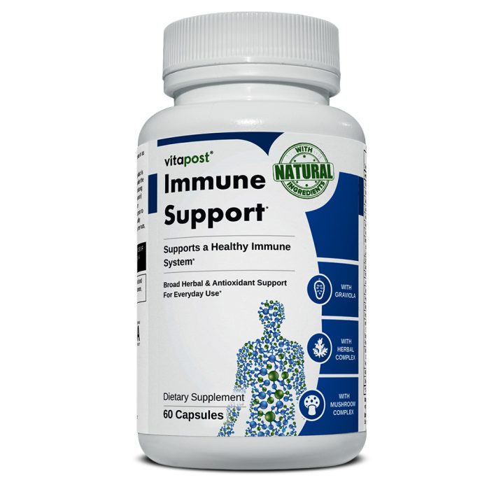 Boost your immune system with Immune Support Dietary Supplement, packed with vitamins and natural extracts!