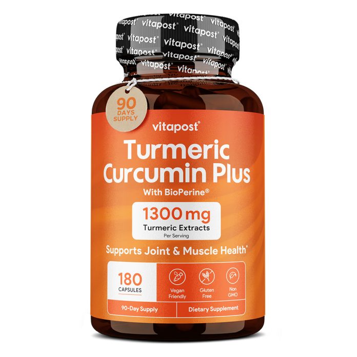 Boost health with Turmeric Curcumin Plus! Supports joints, enhances immunity, and increases antioxidant absorption.