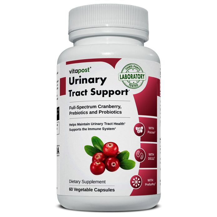 Boost urinary tract health with our supplement, featuring Pacran®, PreForPro®, DE111™, and made in a GMP-certified facility.