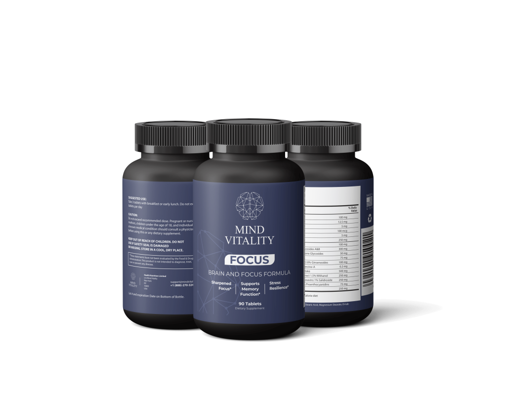 Boost focus and energy without jitters with Mind Vitality Nootropics - all-natural, vegan, and gluten-free brain support for peak performance.
